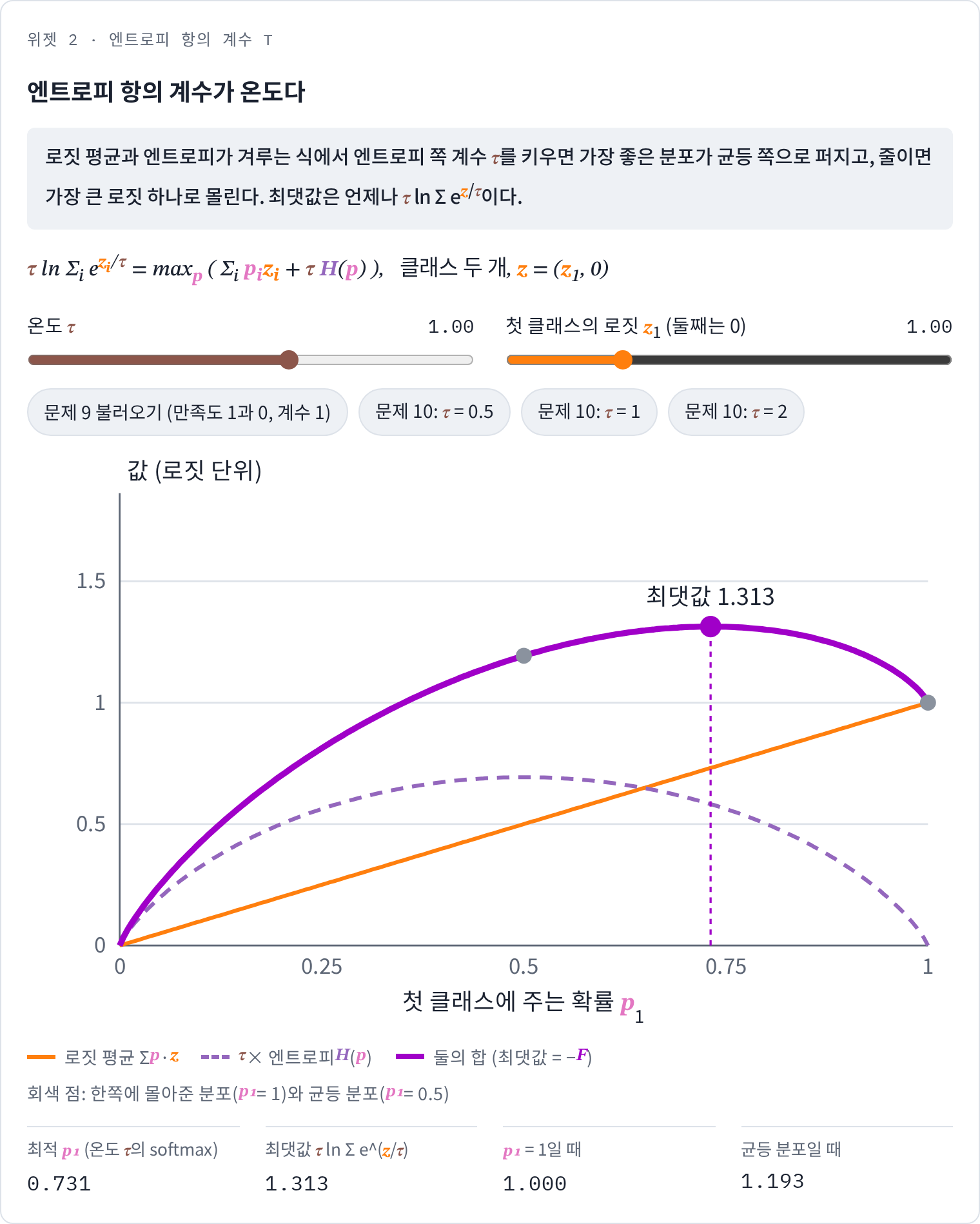위젯 2 · 문제 9 설정