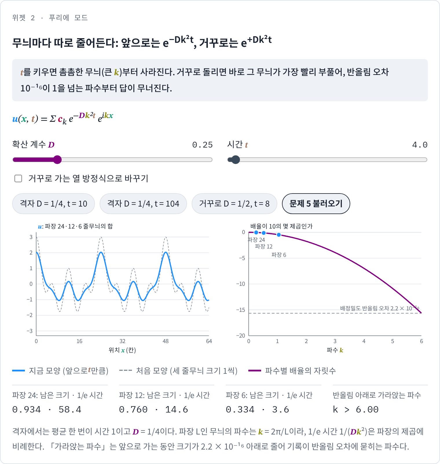 위젯 2 · 문제 5 설정