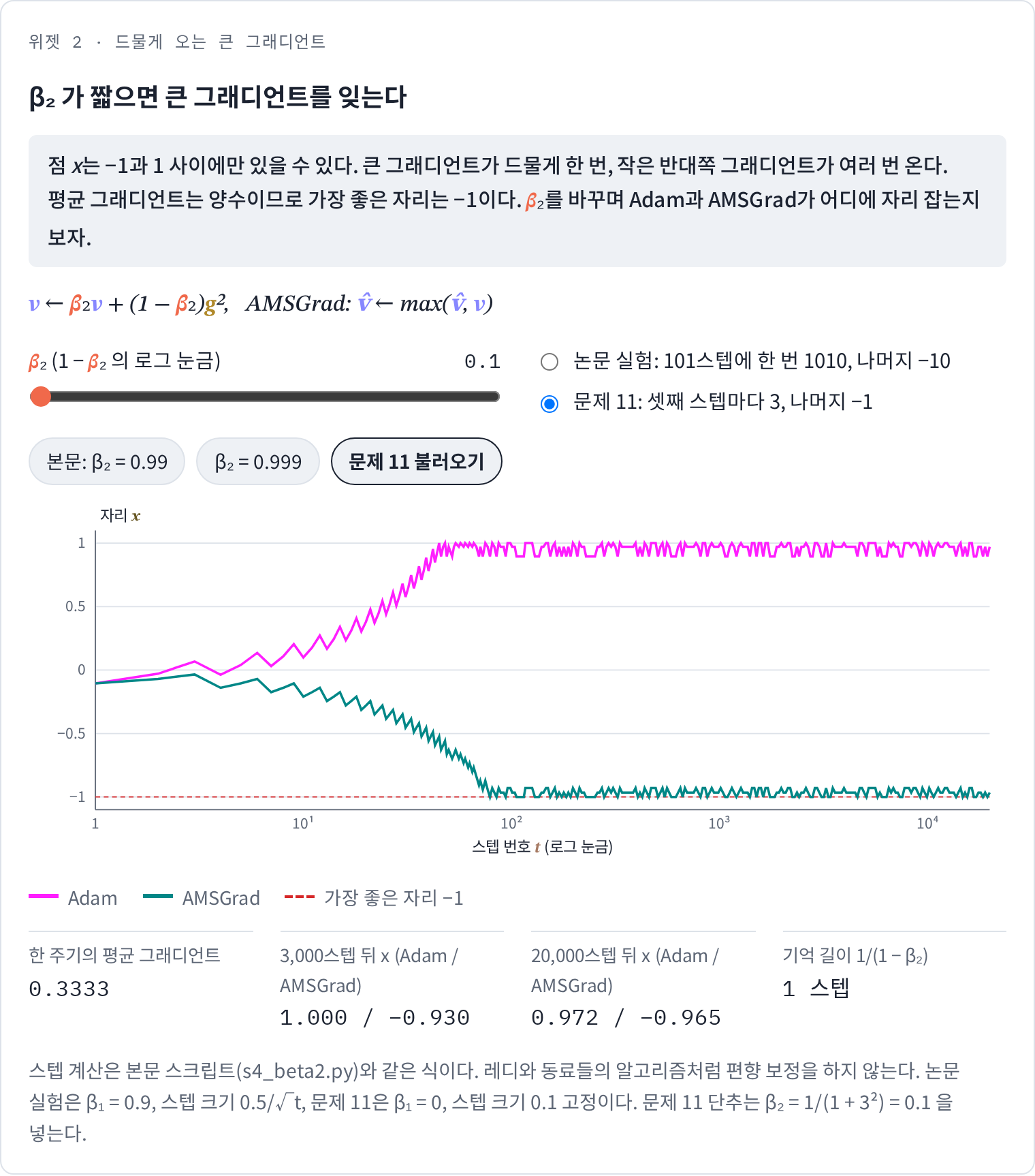 위젯 2 · 문제 11 설정